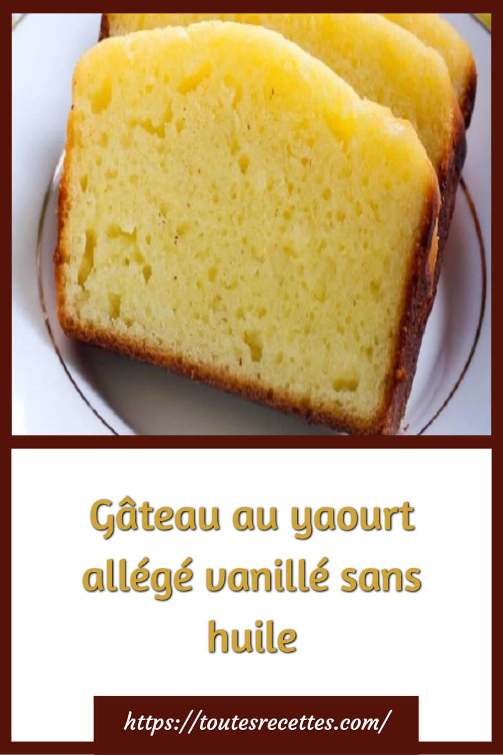 Gâteau Au Yaourt Allégé Vanillé Sans Huile Toutes Recettes 